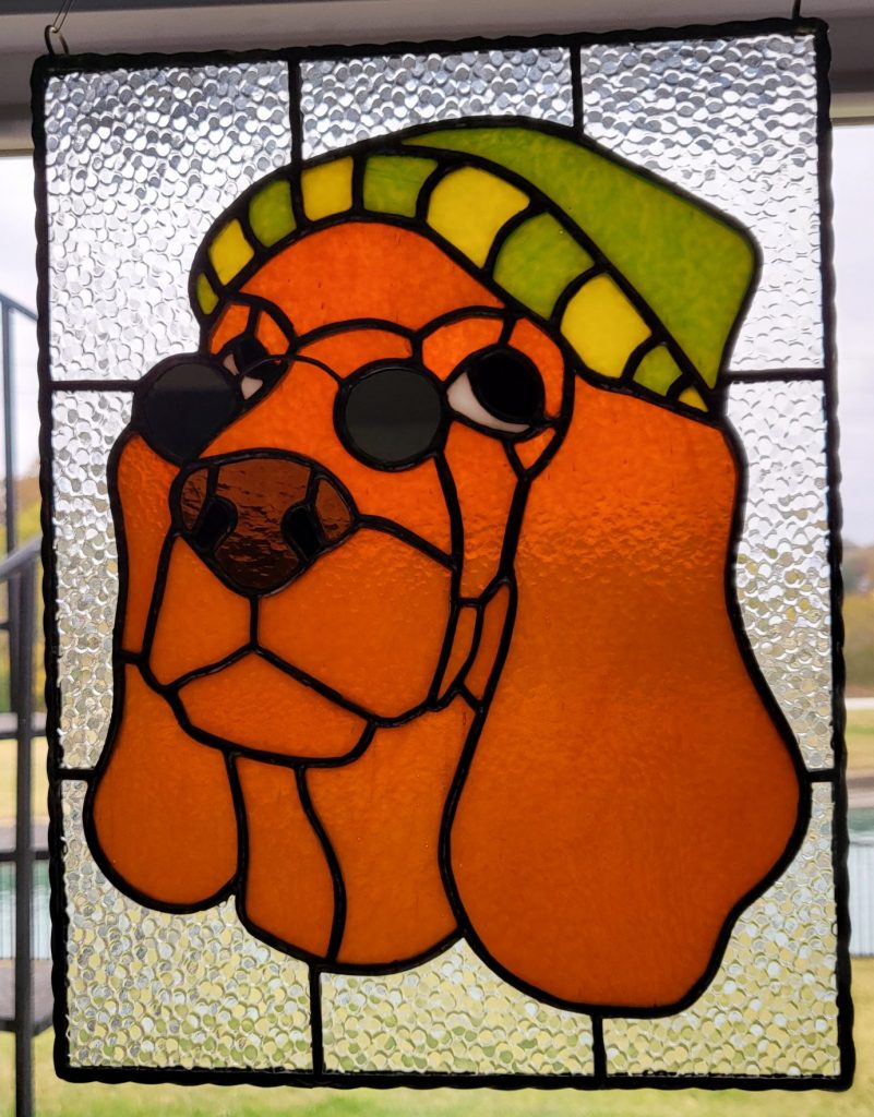 Stained glass hip cocker spaniel